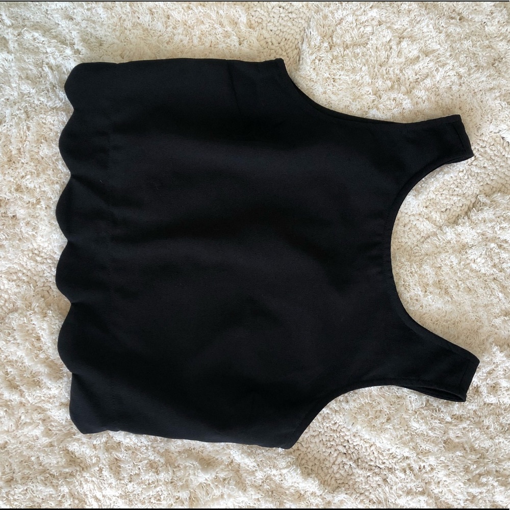 Scalloped crop top